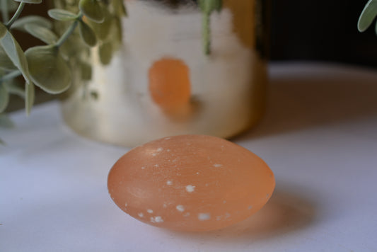 Orange Selenite | Palm Stone image 1
