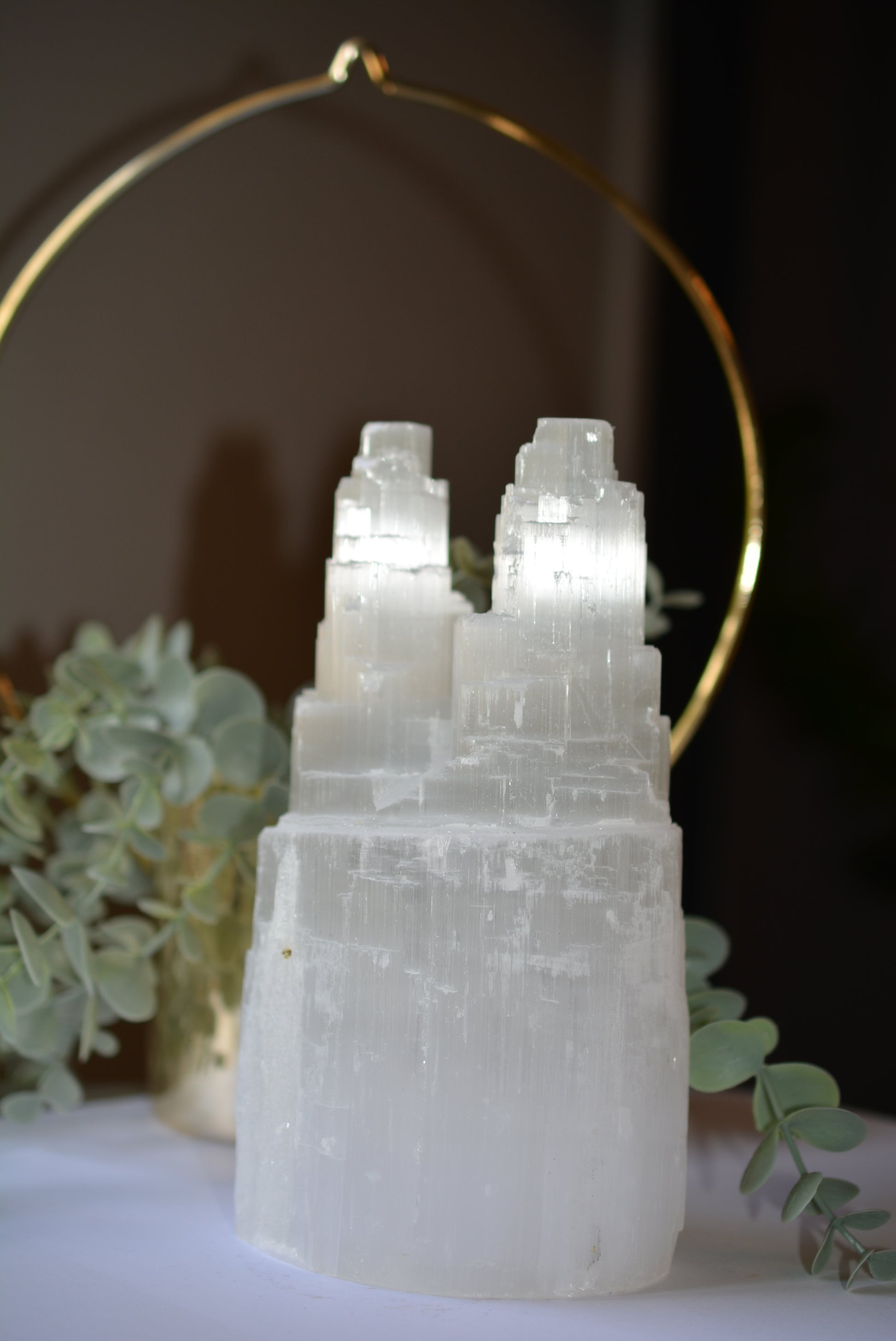Selenite Sister Towers 20 cm image 2