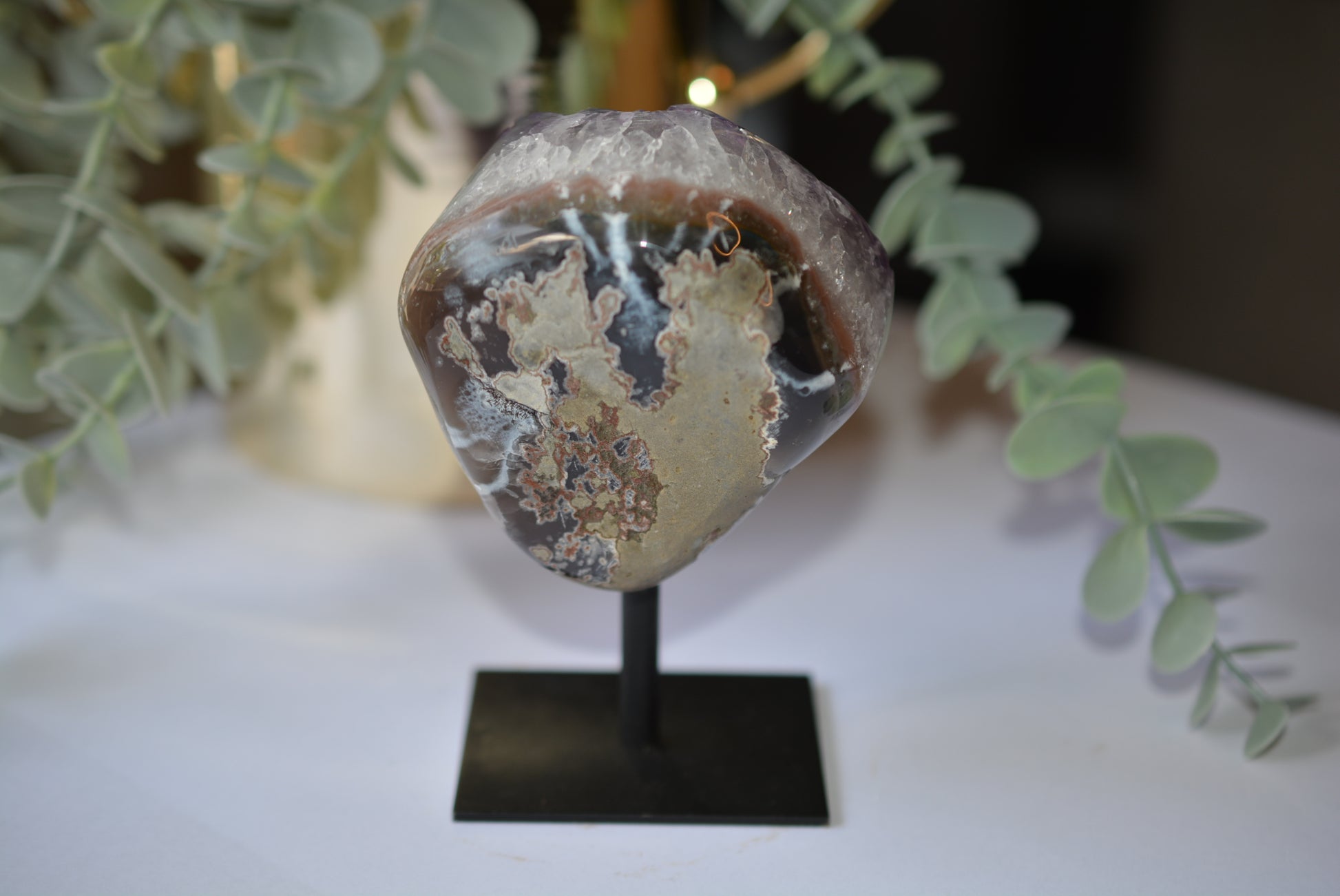 Amethyst | Cluster on Stand Round image 2